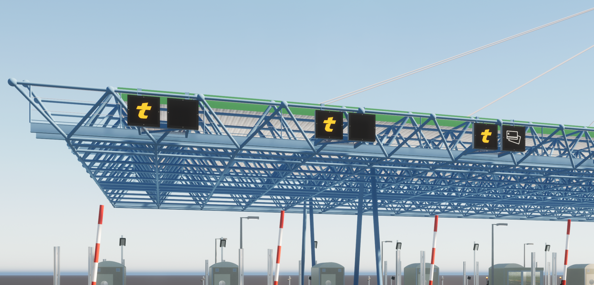 Illustration voies télépéage