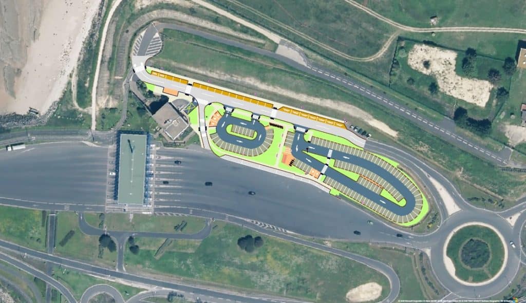 Plan des futurs parking du péage du pont de Ré